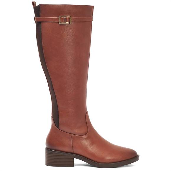 NEW ANDREA women's tall riding boots in tan - Picture 3 of 5